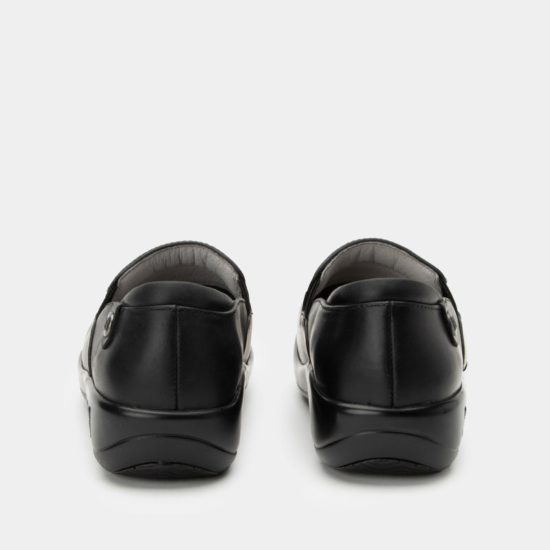 Keli Oiled Black slip on style shoe with career casual outsole - KEL-7582_S4