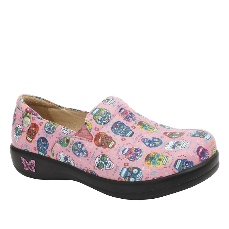 Keli Sugar Skulls Pink Shoe | Alegria Shoes