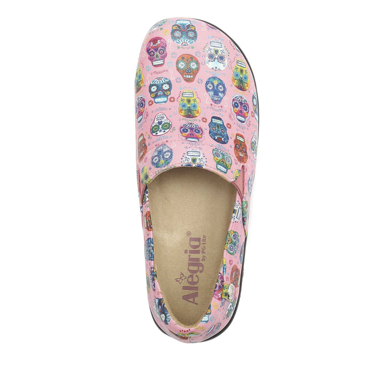 Keli Sugar Skulls Pink Shoe | Alegria Shoes