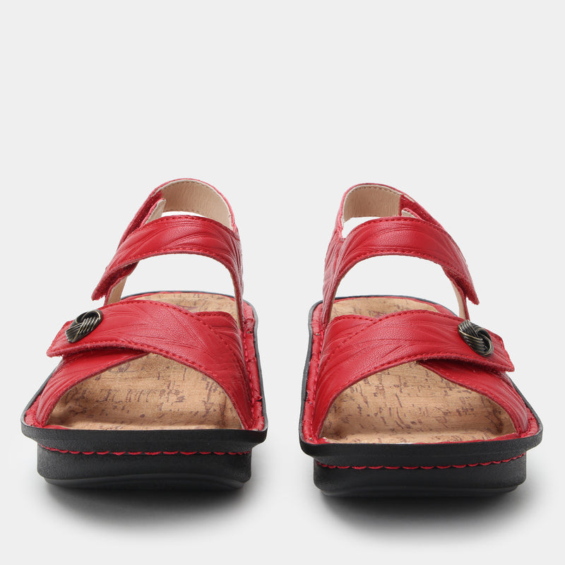 Kelsi Fondly Red Sandal | Alegria Shoes