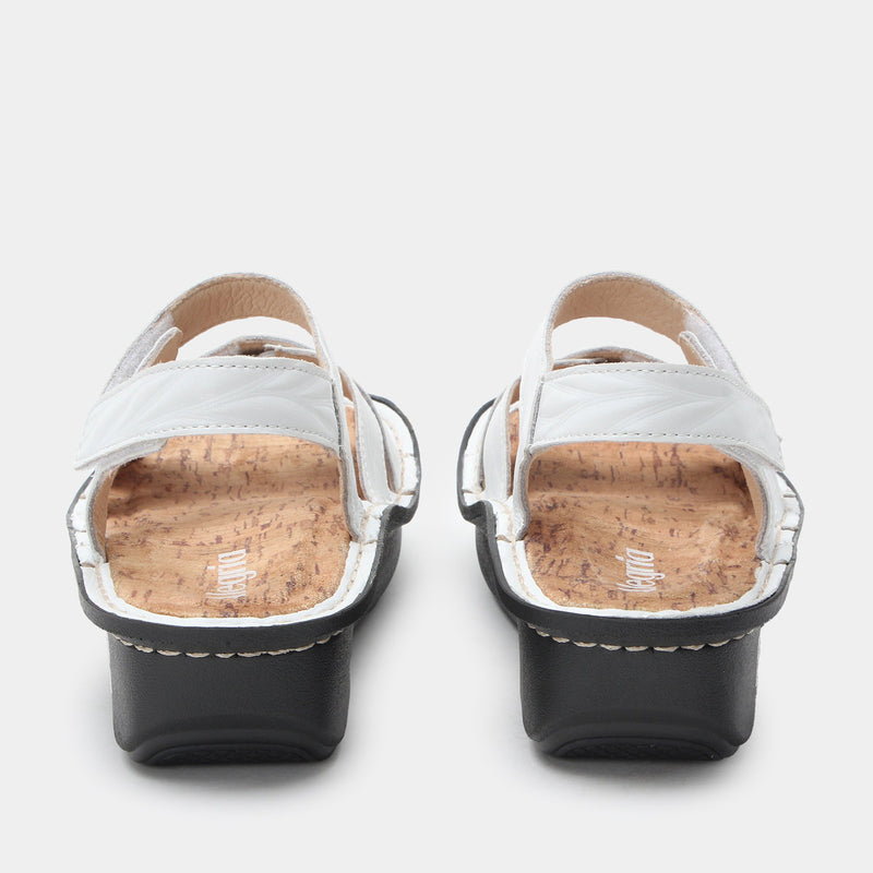 Kelsi Fondly White Sandal | Alegria Shoes