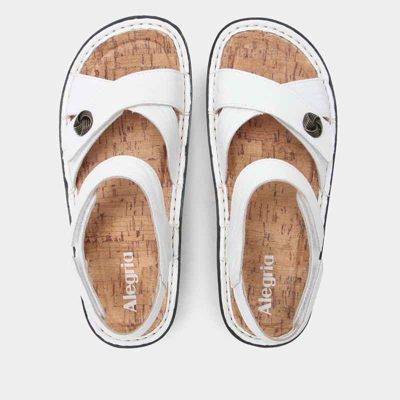 Kelsi Fondly White Sandal | Alegria Shoes