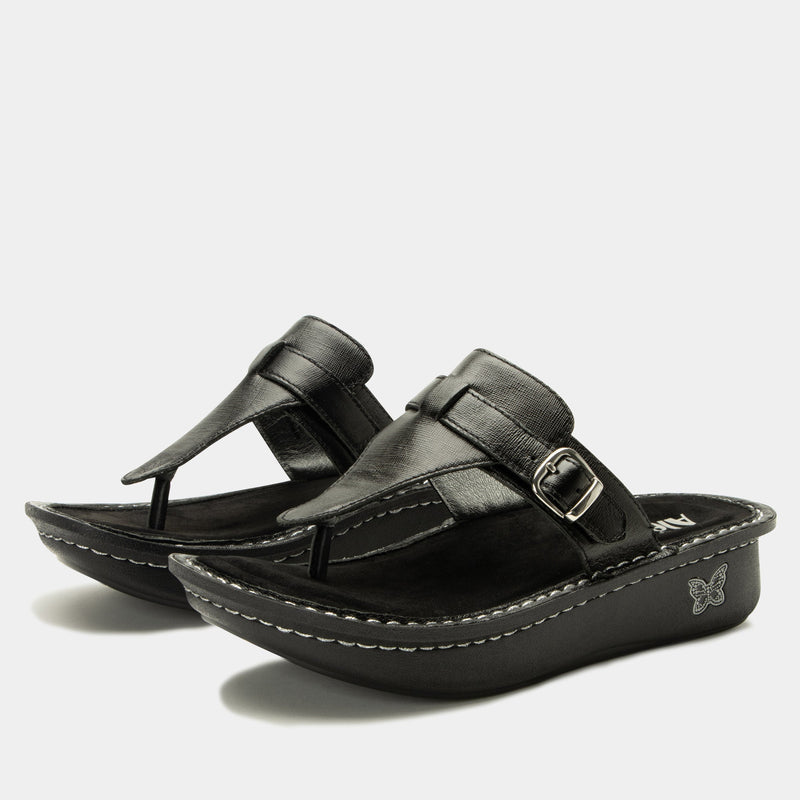 Kennedi Twinkle Black Sandal | Alegria Shoes