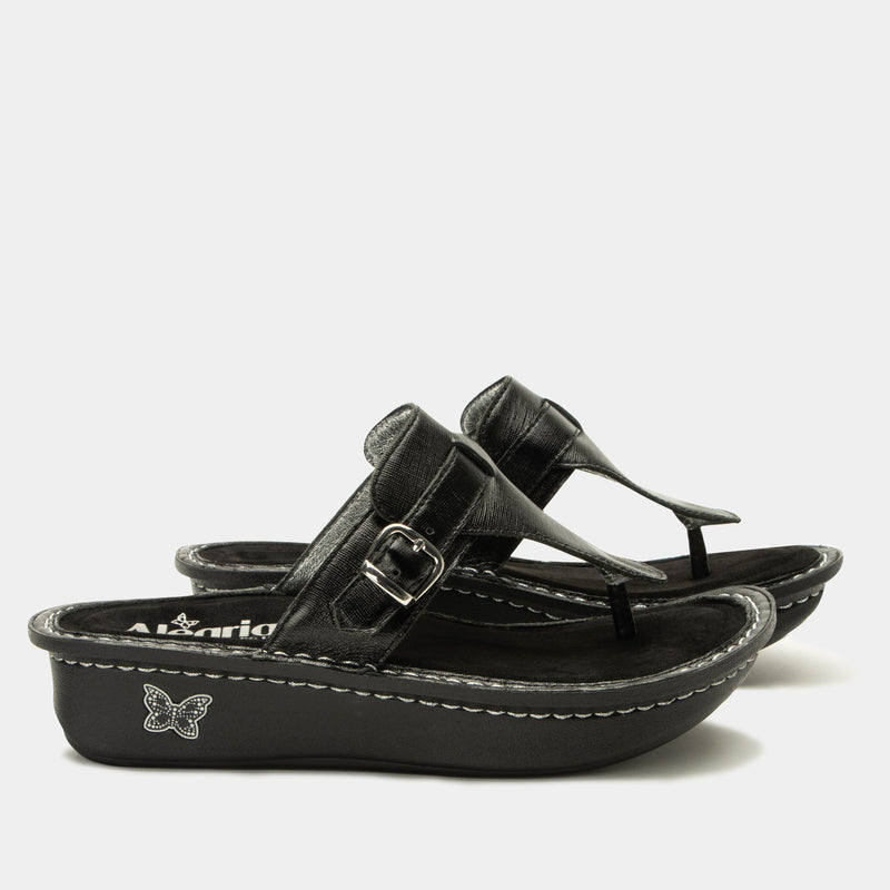 Kennedi Twinkle Black Sandal | Alegria Shoes