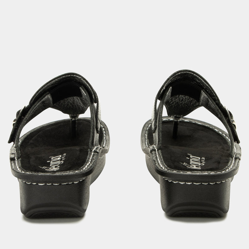 Kennedi Twinkle Black Sandal | Alegria Shoes