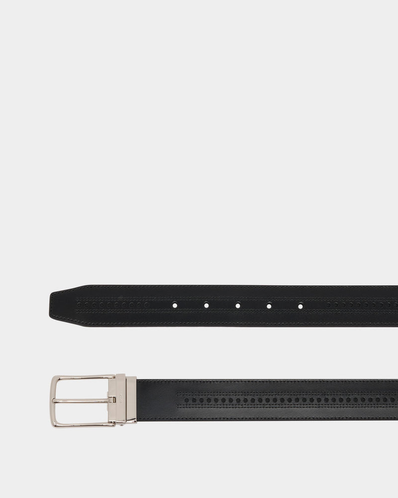 Ketter 35 mm Adjustable And Reversible Belt in Black And Ebano Leather