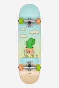 Kids Softie Micro complete skateboard Cacti Guy with a cheerful cactus graphic and colorful trucks.