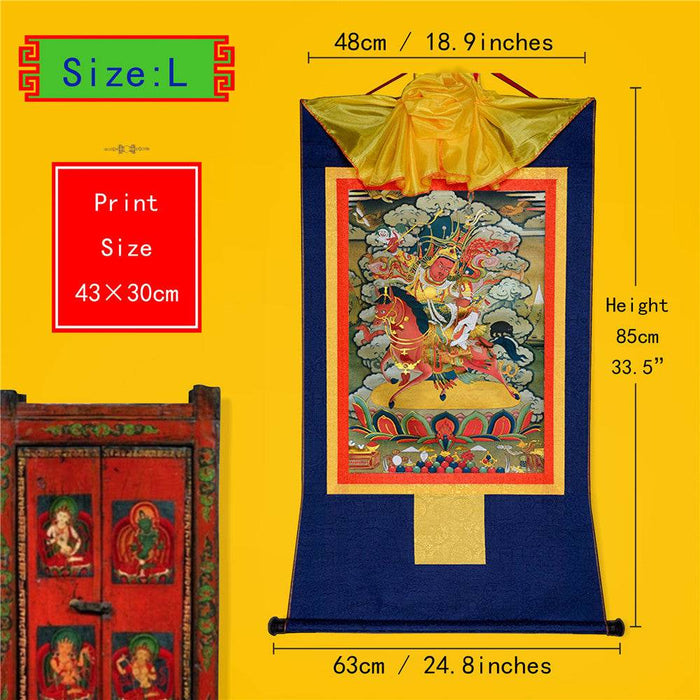 King Gesar གེ་སར - Tibetan thangka painting, view 4
