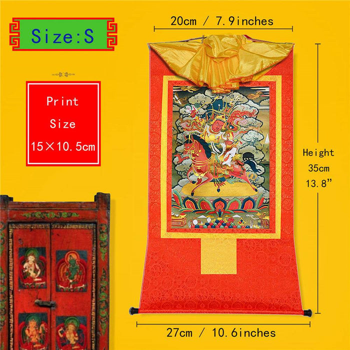 King Gesar གེ་སར - Tibetan thangka painting, view 6