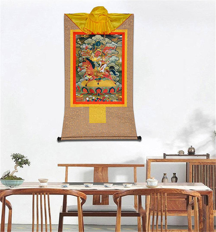 King Gesar གེ་སར - Tibetan thangka painting, view 7