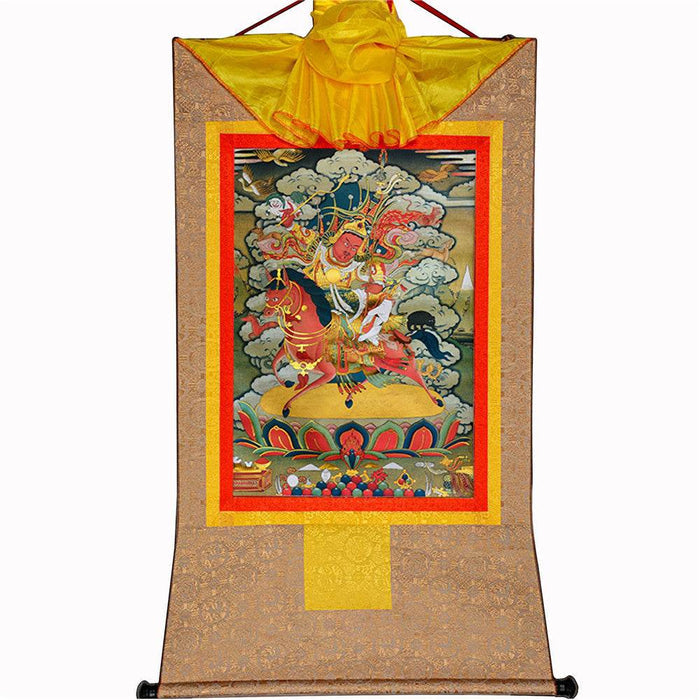 King Gesar གེ་སར - Tibetan thangka painting, view 8