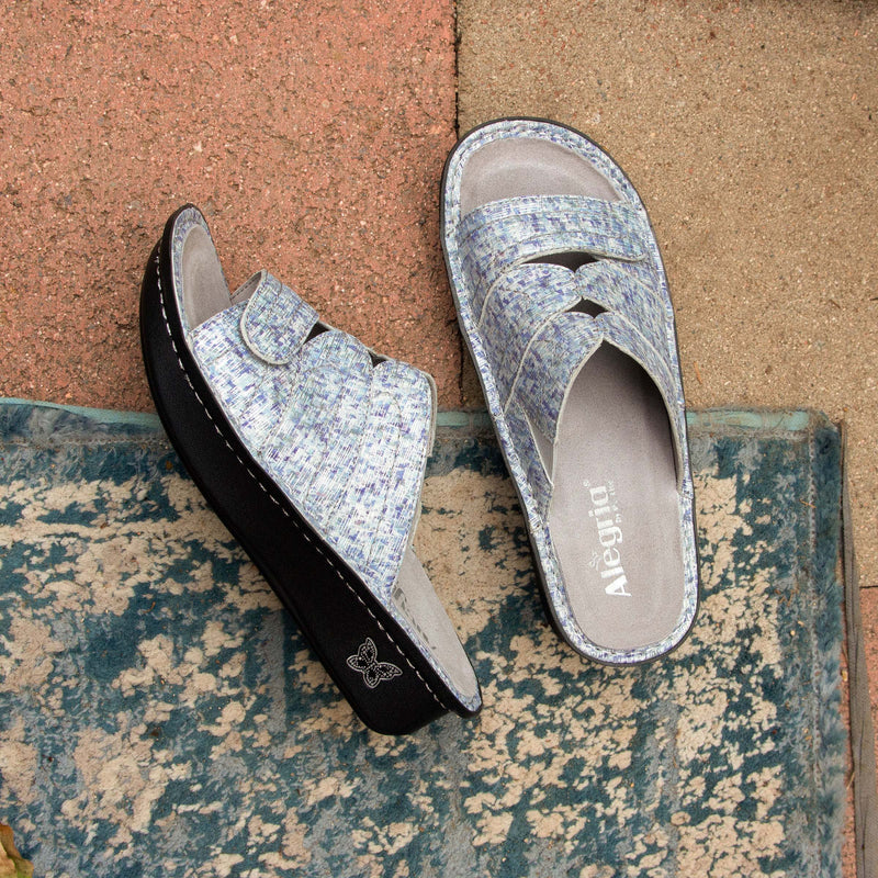 Klara Sassy Blues slide sandal on classic rocker outsole- KLA-7540_S2