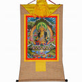 Ksitigarbha,the Bodhisattva of Hell-beings - Tibetan thangka painting, view 7