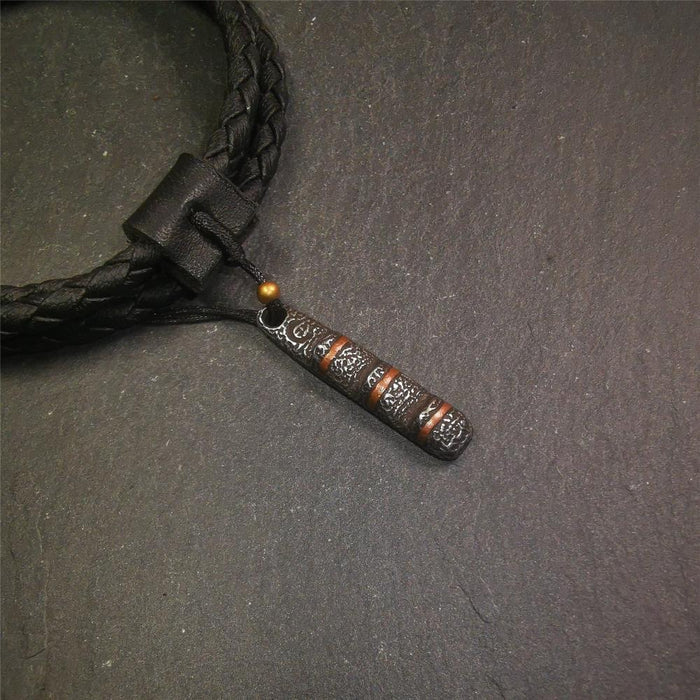 Ladder Amulet 1.26" - Tibetan Buddhist amulet, front view