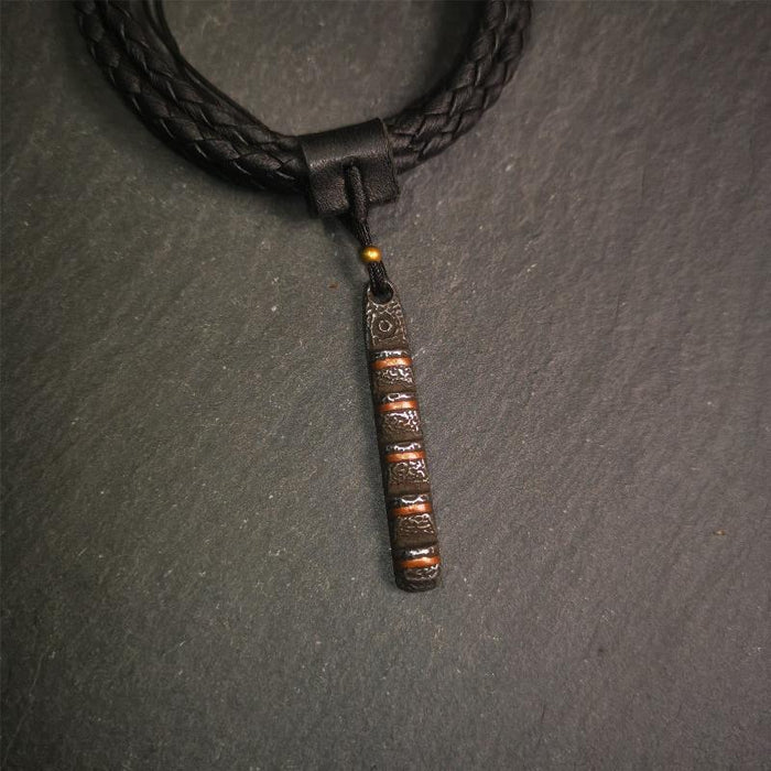 Ladder Amulet 1.77" - Tibetan Buddhist amulet, close-up detail