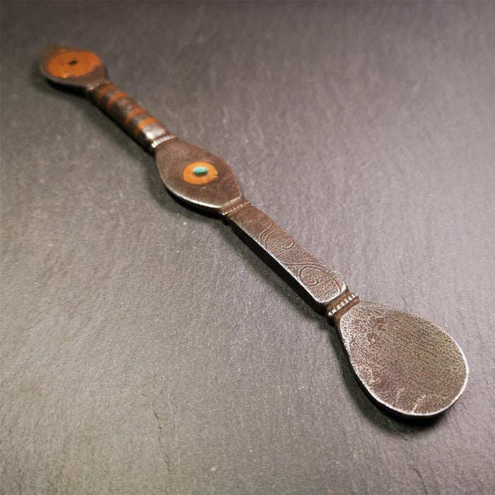 Large Size Offering Spoon 7.5" - Tibetan Buddhist art, view 4