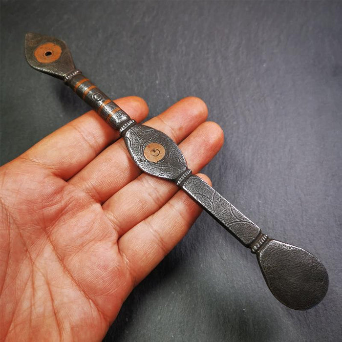 Large Size Offering Spoon 7.5" - Tibetan Buddhist art, view 7