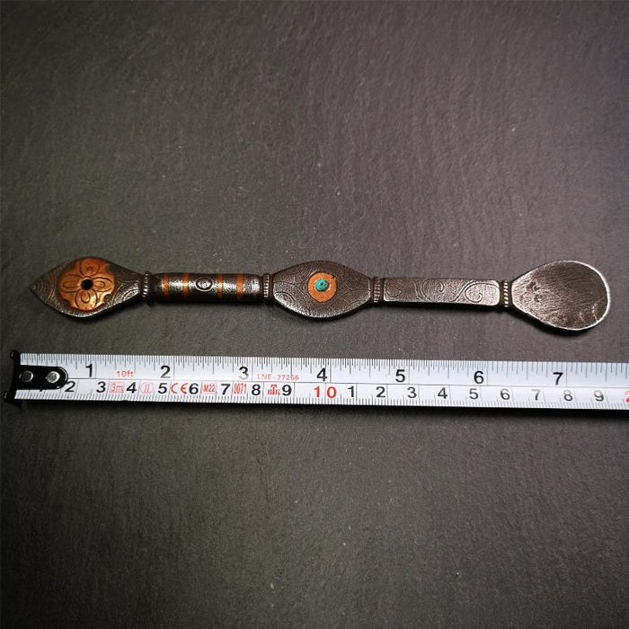 Large Size Offering Spoon 7.5" - Tibetan Buddhist art, view 8