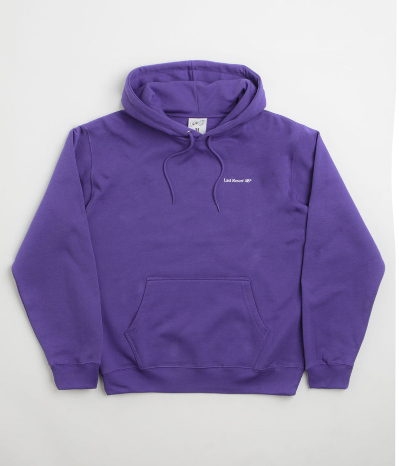 Last Resort AB Atlas Monogram Hoodie in Heliotrope and White