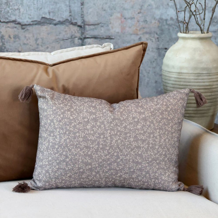 Latte & Sand Tassel Cushion