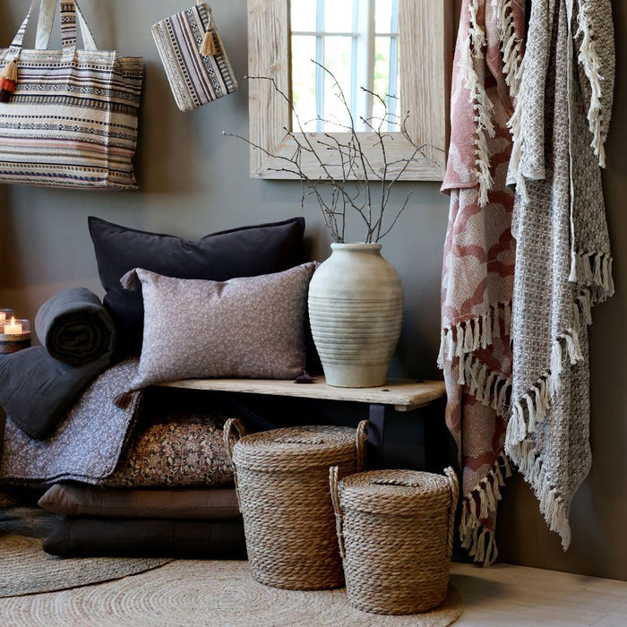 Latte & Sand Tassel Cushion