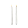 LED Taper Candle Nordic White - twin pack Piffany