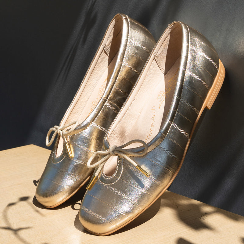 Leilah Gold Shoe | Alegria Shoes