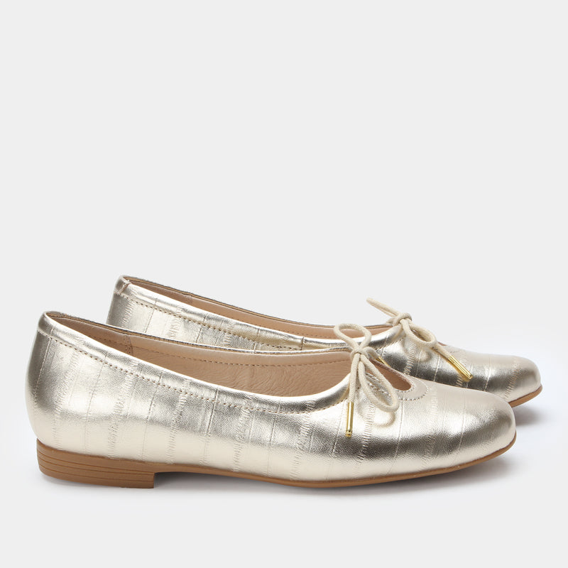Leilah Gold Shoe | Alegria Shoes