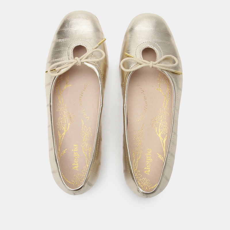 Leilah Gold Shoe | Alegria Shoes