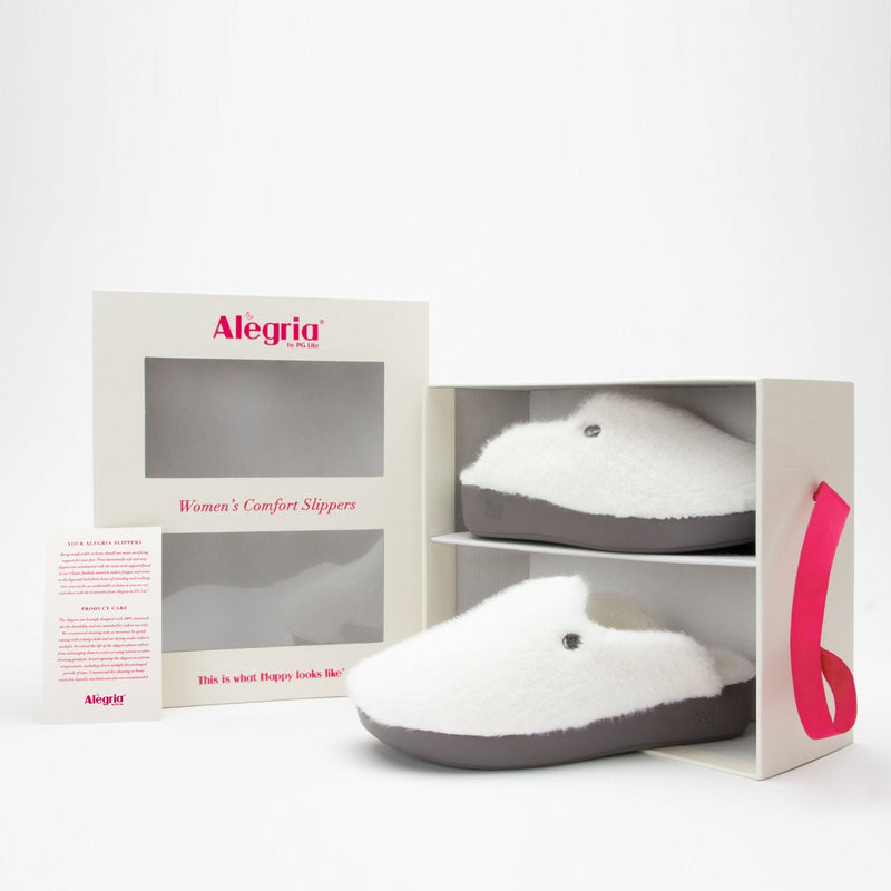 Leisurelee 2 White Slipper | Alegria Shoes