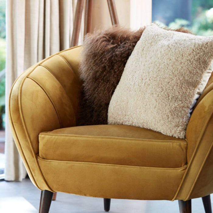 Lia Square Beige Cushion