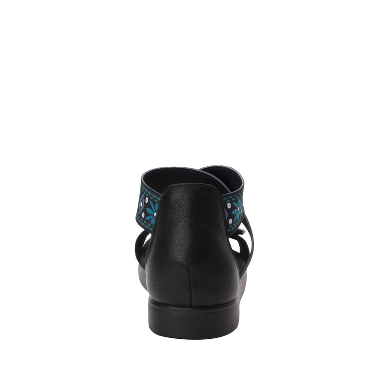 Lucia Aqua Comfort Flat sandal with criss cross elastic ankle strap and featherweight slip-resistance - LUC-7765_S3