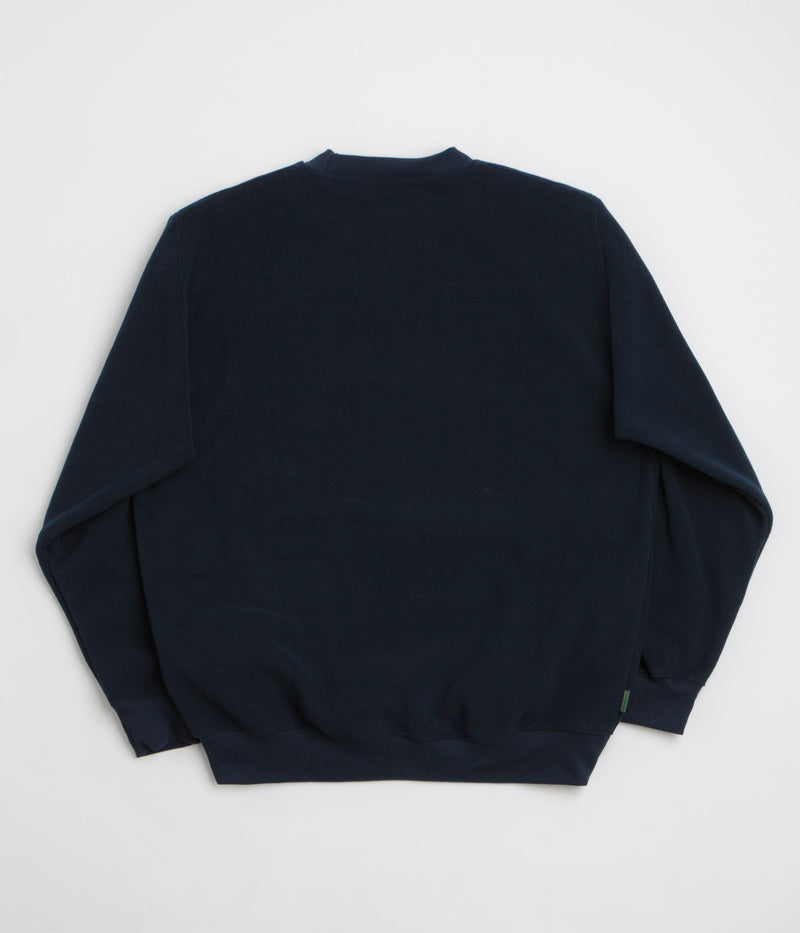 Magenta Script Crewneck Sweatshirt in Navy