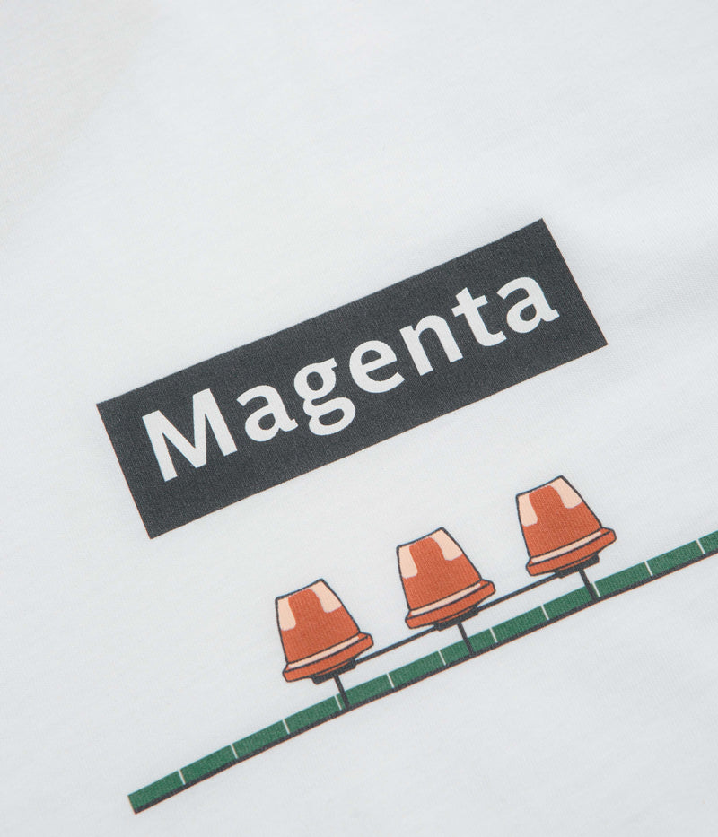 Magenta Station T-Shirt in White