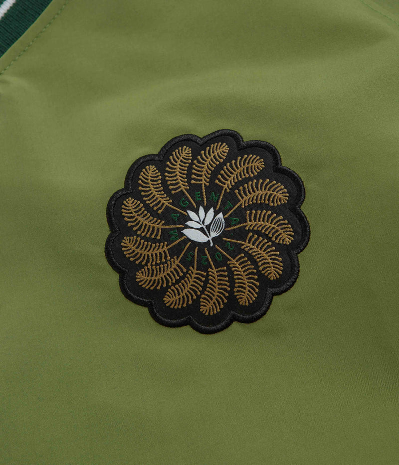 Magenta Tres Tech V Neck Sweatshirt in Forest Green