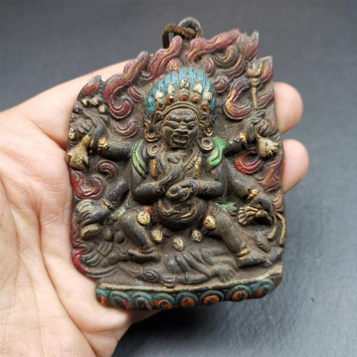 Mahakala Buddha Statue 3.55" - Tibetan Buddhist statue, view 5
