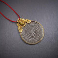 Mahakala Om Melong 2.56" - Tibetan Buddhist art, view 7