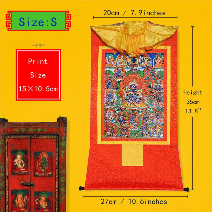 ནག་པོ་ཆེན་པོ། Mahakala - Tibetan thangka painting, view 6