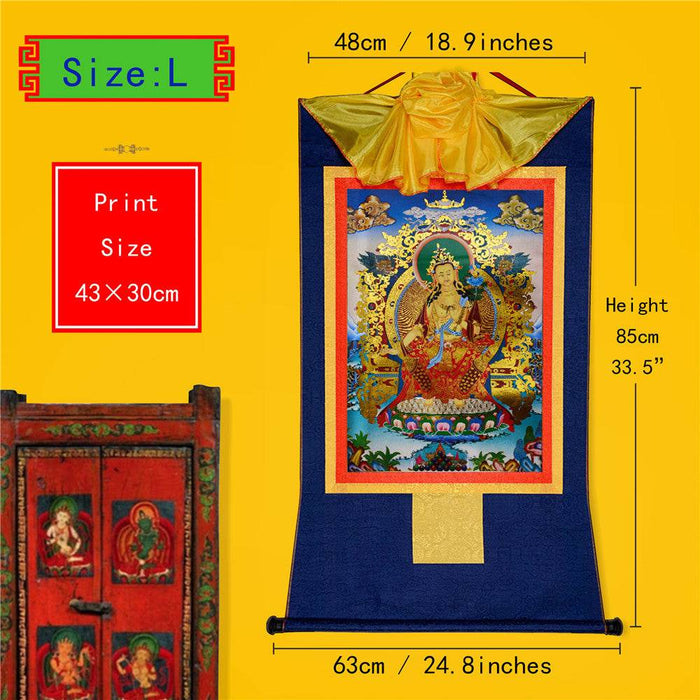 Maitreya Ajita - A Future Buddha of This World - Tibetan thangka painting, view 4