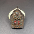 Maitreya, Ajita Statue 2.95" - Tibetan Buddhist statue, front view