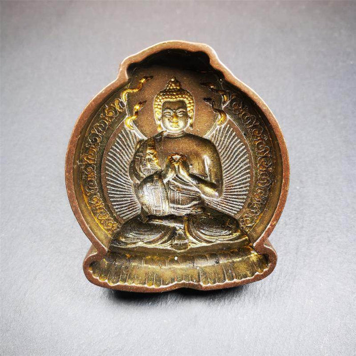 Maitreya,Ajita Tsa Tsa Mold - Tibetan tsa tsa mold, close-up detail