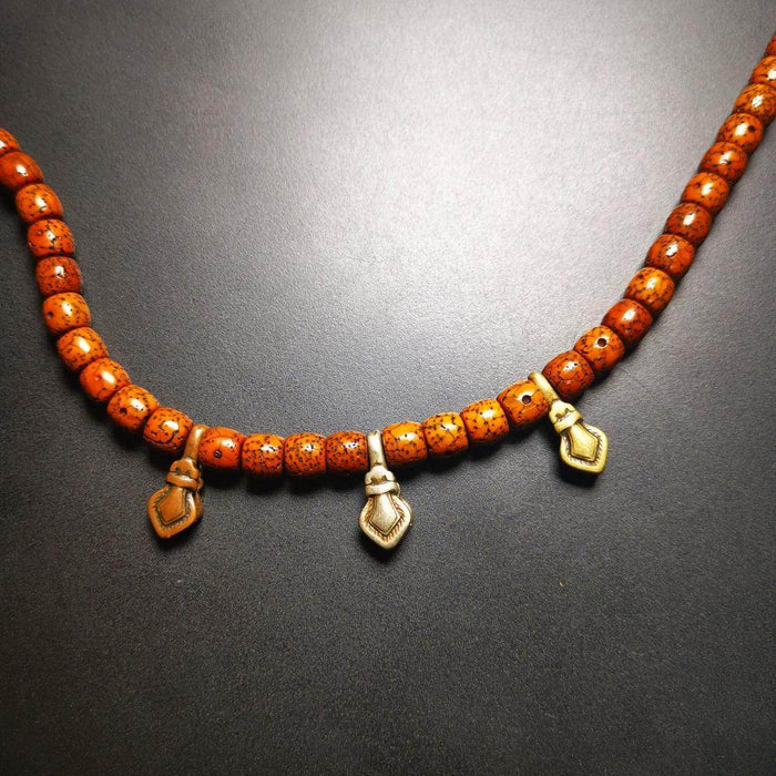 Mala Counter Clip - Tibetan Buddhist mala beads, detailed view