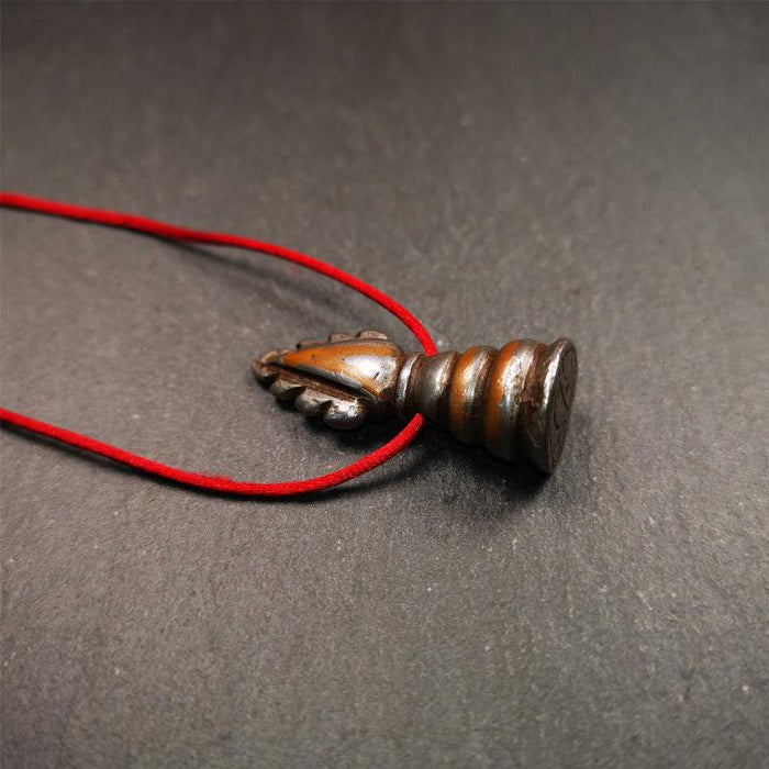 Mani Jewel Amulet 1.57" - Tibetan Buddhist amulet, view 4
