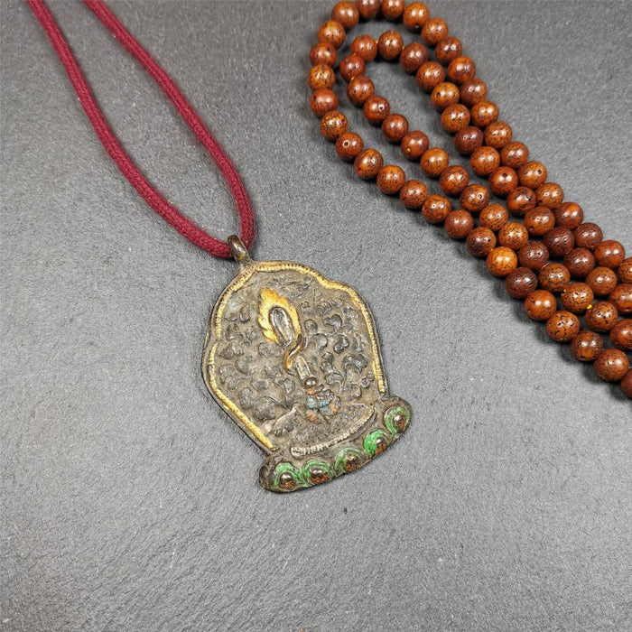 Manjusri Sword Amulet 2.2" - Tibetan Buddhist amulet, view 4