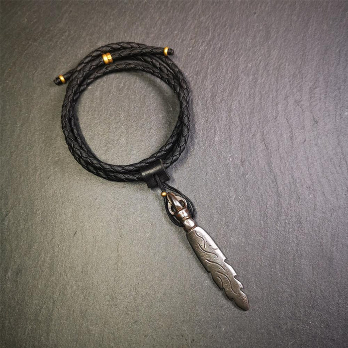 Manjusri Sword Amulet 2.8" - Tibetan Buddhist amulet, front view