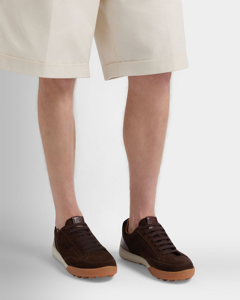 Manto Runner Sneaker in Brown Suede