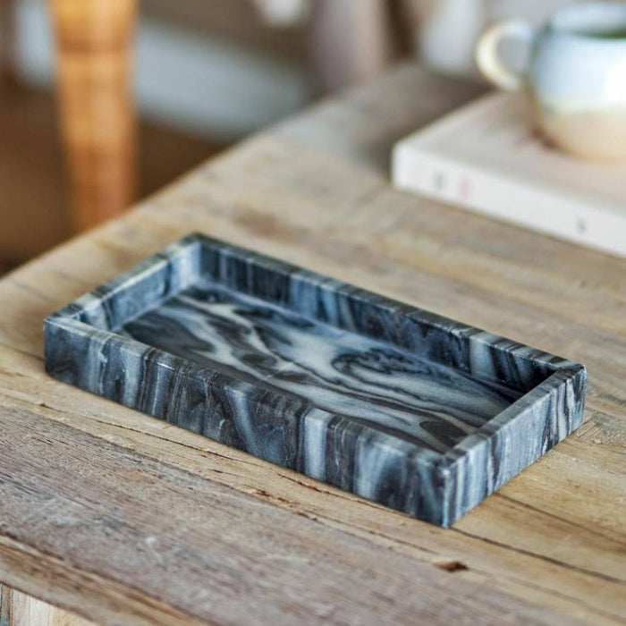 grey marble tray