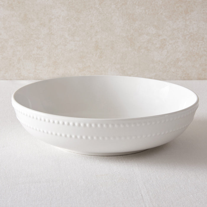 Margalo Beaded Serving Bowl - White