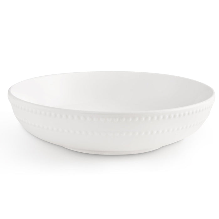 Margalo Beaded Set of 4 Pasta Bowls - White - DUSK
