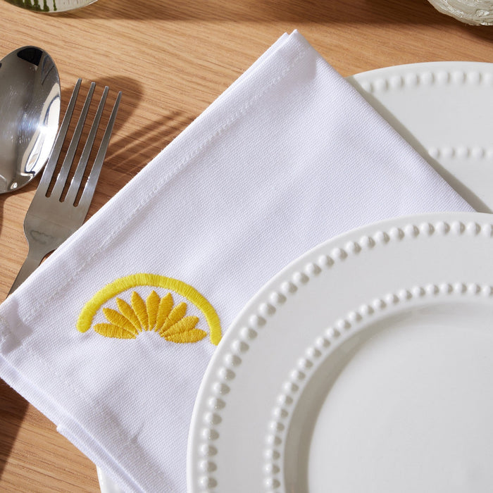Margalo Beaded Set of 4 Side Plates - White - DUSK
